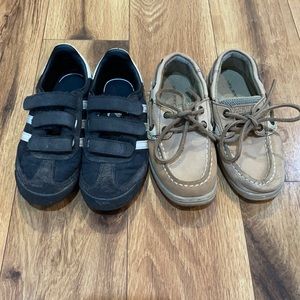 Boys sperry’s & adidas shoes